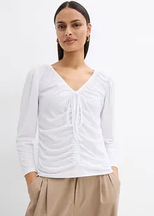 Maglia a maniche lunghe con arricciatura, bonprix