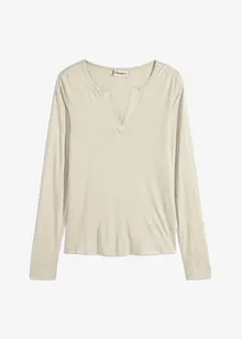 Maglia a serafino in morbida viscosa, bonprix