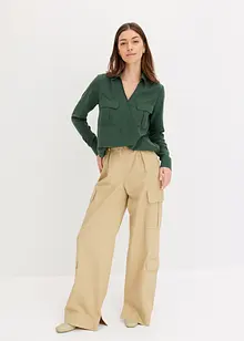Blusa con effetto incrociato, bonprix