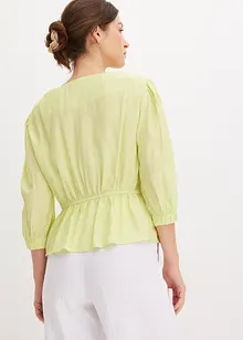 Blusa in crinkle operato, bonprix