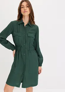 Abito camicia in fine tessuto misto viscosa, bonprix