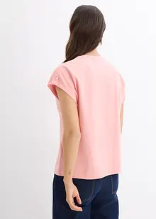 T-shirt boxy con dettagli alle maniche, bonprix