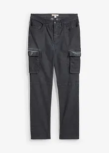 Pantaloni cargo elasticizzati effetto lavato, straight, bonprix