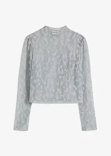 Maglia a maniche lunghe con fantasia glitterata, bonprix