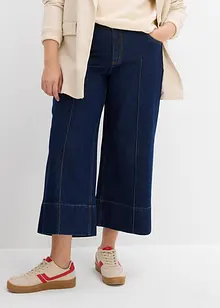 Jeans cropped wide leg, a vita media, bonprix