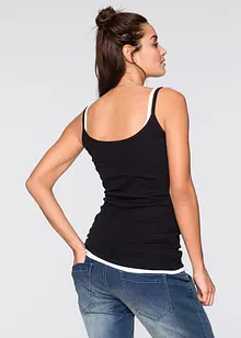 Top con spalline sottili in puro cotone (pacco da 2), bonprix