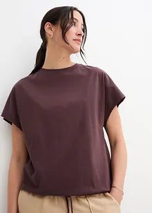 Maglia con laccetto da annodare al fondo in misto cotone e viscosa, bonprix