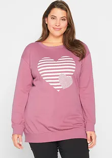 Maglia in cotone stampata a maniche lunghe, bonprix
