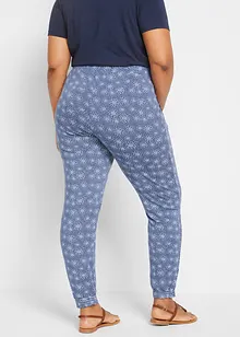 Pantaloni in jersey di misto viscosa morbida con fantasia, bonprix