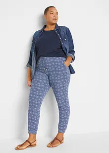 Pantaloni in jersey di misto viscosa morbida con fantasia, bonprix