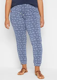 Pantaloni in jersey di misto viscosa morbida con fantasia, bonprix