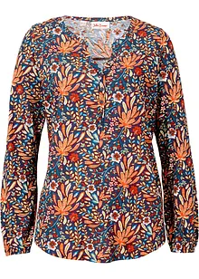 Maglia lunga fantasia a maniche lunghe, bonprix