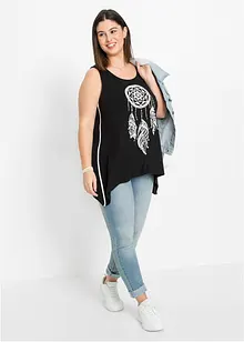 Top lungo stampato, bonprix