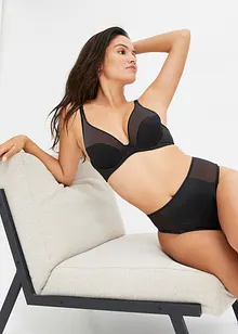 Perizoma a vita alta con inserti in mesh, bonprix