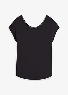 Maglia con inserto effetto uncinetto, bonprix