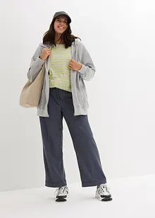 Felpa con zip e cappuccio, bonprix