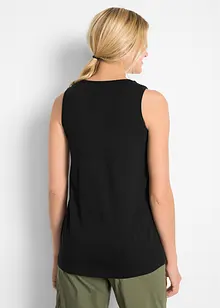 Top lungo in cotone con pizzo, bonprix