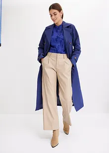 Blusa leggermente trasparente con applicazione floreale, bonprix