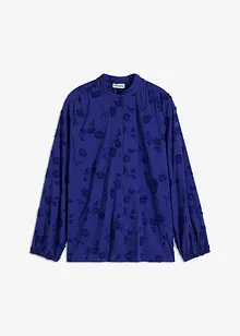 Blusa leggermente trasparente con applicazione floreale, bonprix