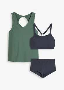 Tankini completo e top extra (set 3 pezzi), bonprix