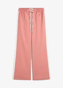 Pantaloni a palazzo con elastico in vita e fasce a contrasto, bonprix