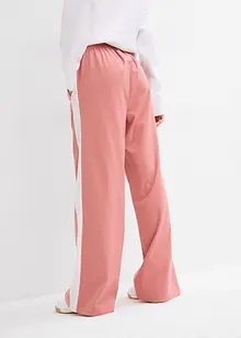 Pantaloni a palazzo con elastico in vita e fasce a contrasto, bonprix