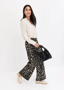 Camicetta in satin di viscosa con collo a revers, bonprix