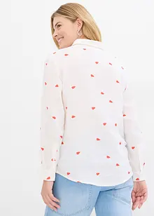 Camicetta in mussola con cuori, bonprix