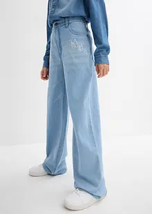 Jeans wide leg, vita media, bonprix