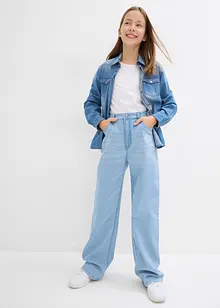 Jeans wide leg, vita media, bonprix