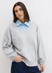 Felpa oversize in misto cotone morbido, bonprix