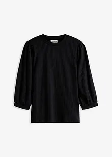 Maglia a costine con maniche a palloncino, bonprix