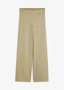 Pantaloni a palazzo effetto lino con elastico in vita, bonprix