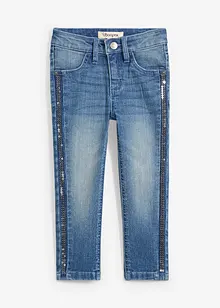 Jeans skinny con fascia di paillettes, bonprix