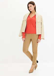 Maglia a costine con scollo a V, bonprix