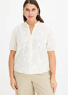 Blusa a maniche corte in puro cotone, bonprix