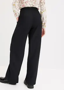 Pantaloni con pinces effetto lino e cinta incrociata, bonprix