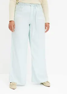 Pantaloni in lyocell con pinces e laccetto da annodare in vita, bonprix