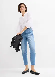 Mom jeans cropped, vita alta, bonprix