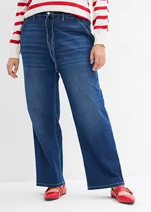 Jeans straight con cinta comoda, vita alta, bonprix