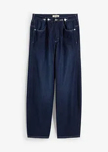 Jeans a palloncino super soft con bottoni, vita media, bonprix