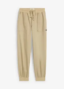Pantaloni in twill con cinta comoda, bonprix