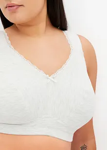 Reggiseno minimizer senza ferretto con cotone biologico (pacco da 2), bonprix