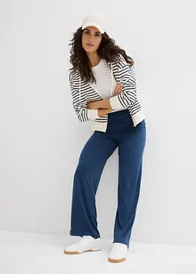 Pantaloni in jersey con cinta risvoltabile, bonprix