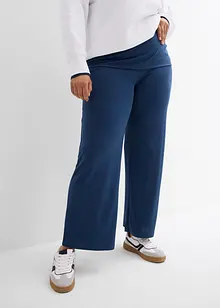 Pantaloni in jersey con cinta risvoltabile, bonprix