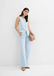 Jeans wide leg super soft, vita alta, bonprix