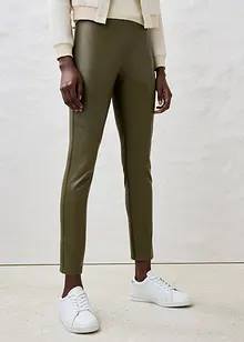 Leggings in nappa di agnello con inserto elasticizzato, bonprix
