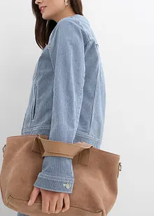 Giacca di jeans corta a righe, bonprix