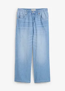 Jeans cropped straight con cinta comoda, vita media, bonprix