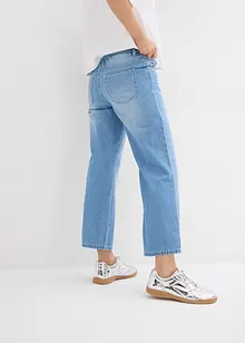 Jeans cropped straight con cinta comoda, vita media, bonprix